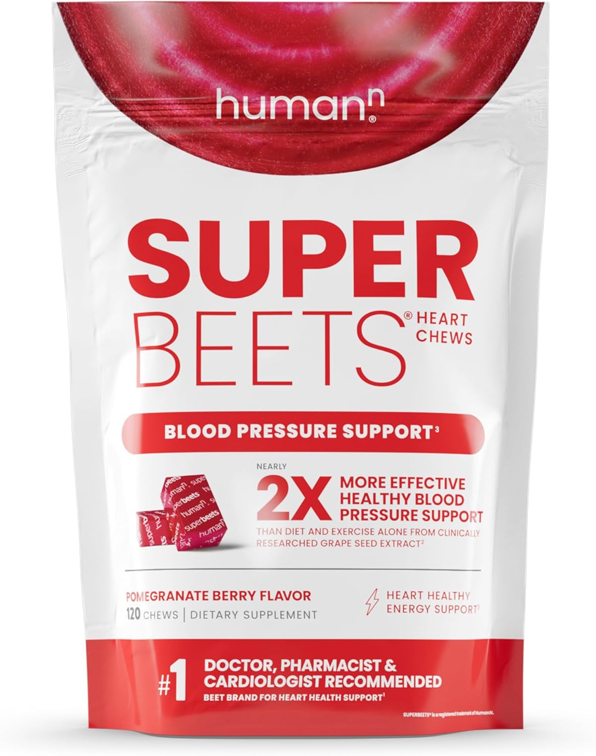 HumanN® SuperBeets® Heart Chews - Pomegranate Berry