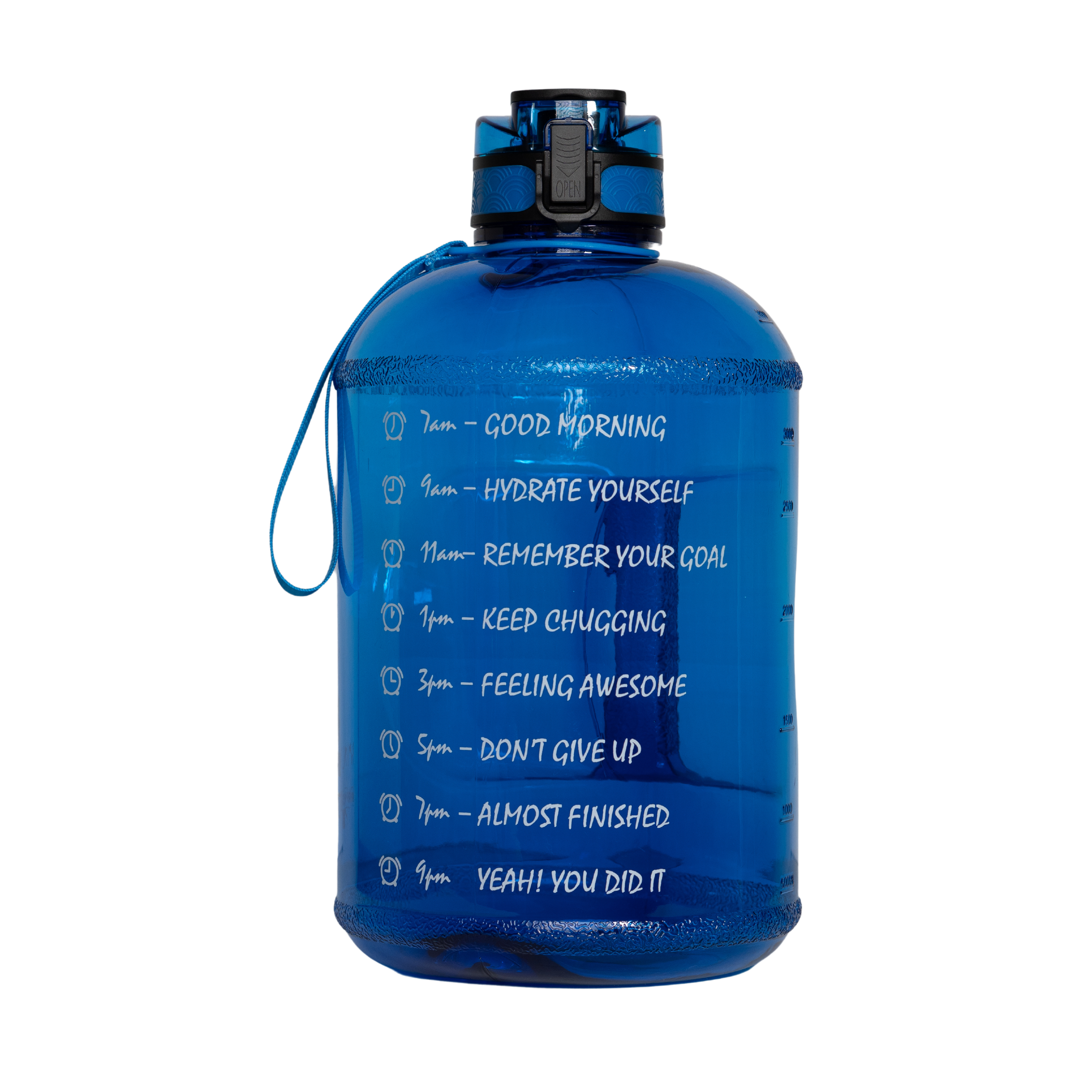Motivational Water Gallon 128oz for Ultimate Hydration with leak-proof lid and Easy to carry handle BPA Free