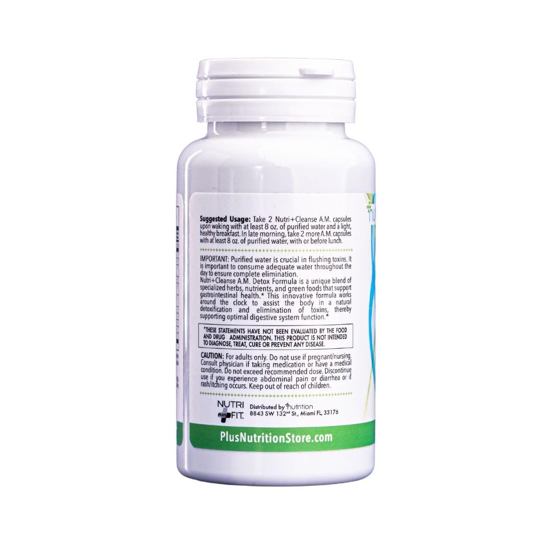 Nutri Plus Fit +Cleanse A.M. Detox Formula 60 Veg Capsules