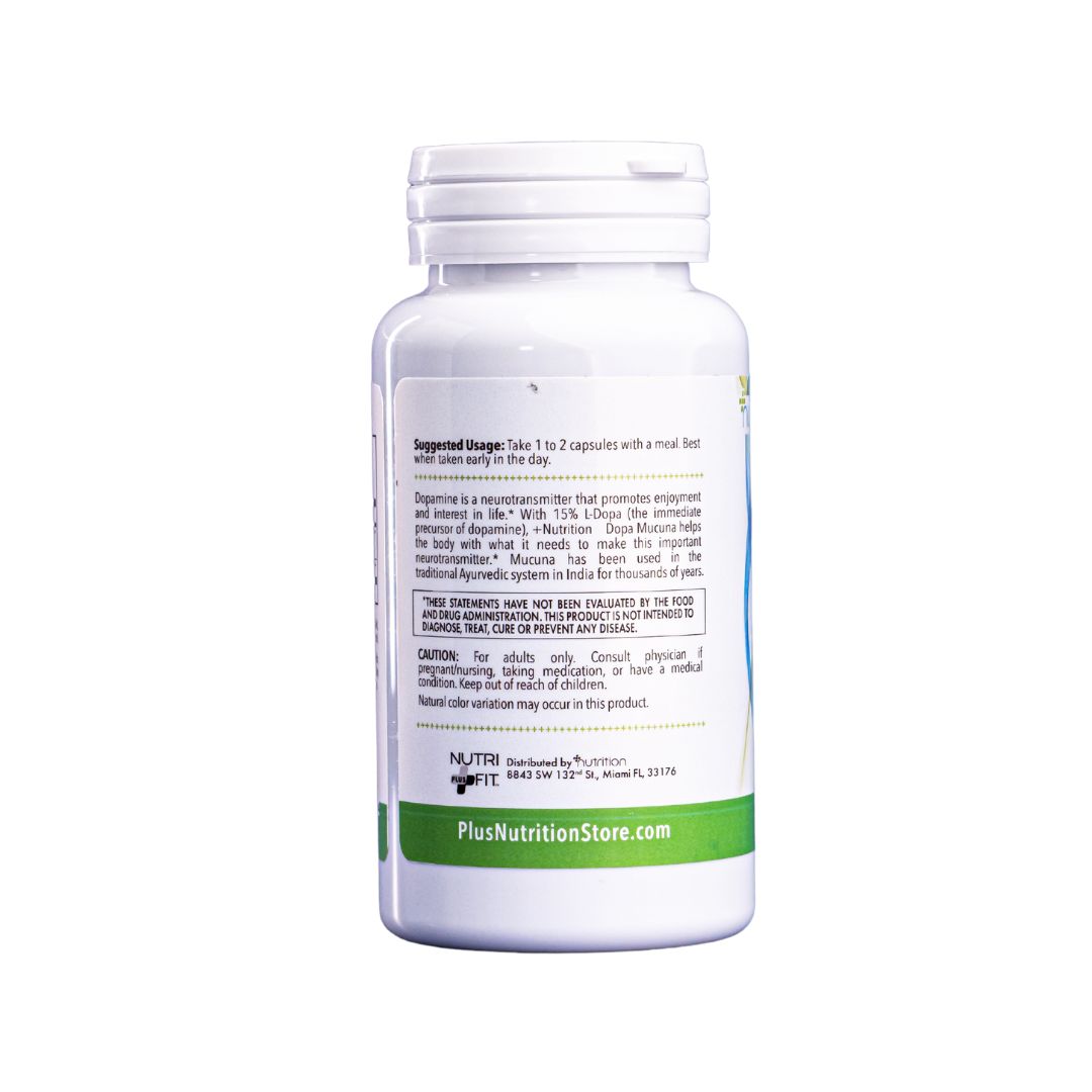 Nutri Plus Fit Dopa Mucuna Mood Support 15% L-Dopa, 90 Veg caps