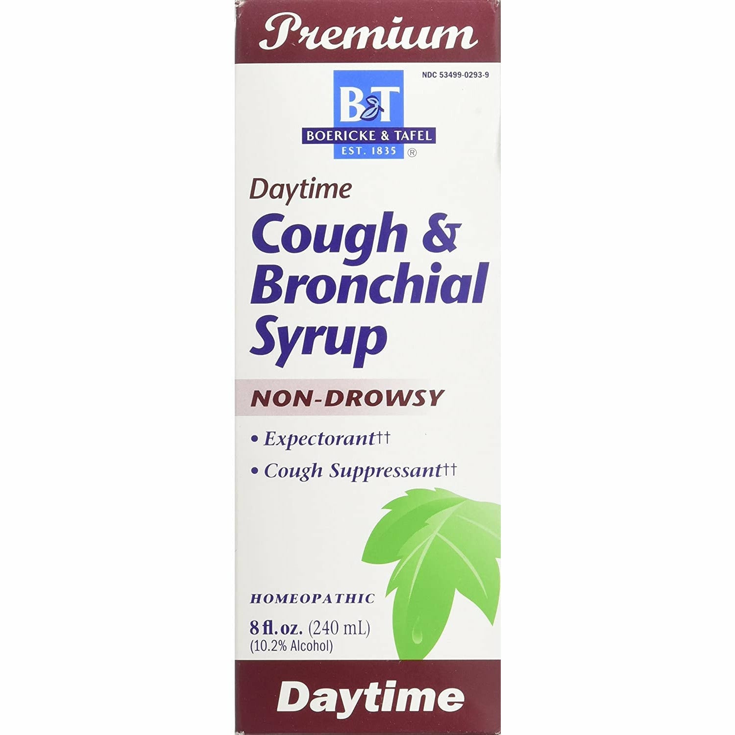 Boericke & Tafel Daytime Cough & Bronchial Syrup Non-Drowsy Homeopathic