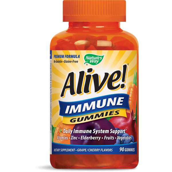 Nature's Way Alive! Immune Gummies with Elderberry, Immune Support