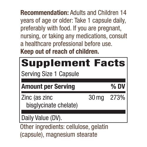 Nature's Way Zinc Chelate Supports Immune Function