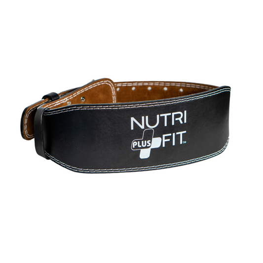 Nutri Fit Plus Premium Leather Weightlifting Belt for Fitness, Weightlifting - Support for Men and Women - Deadlift Professional Training Belt