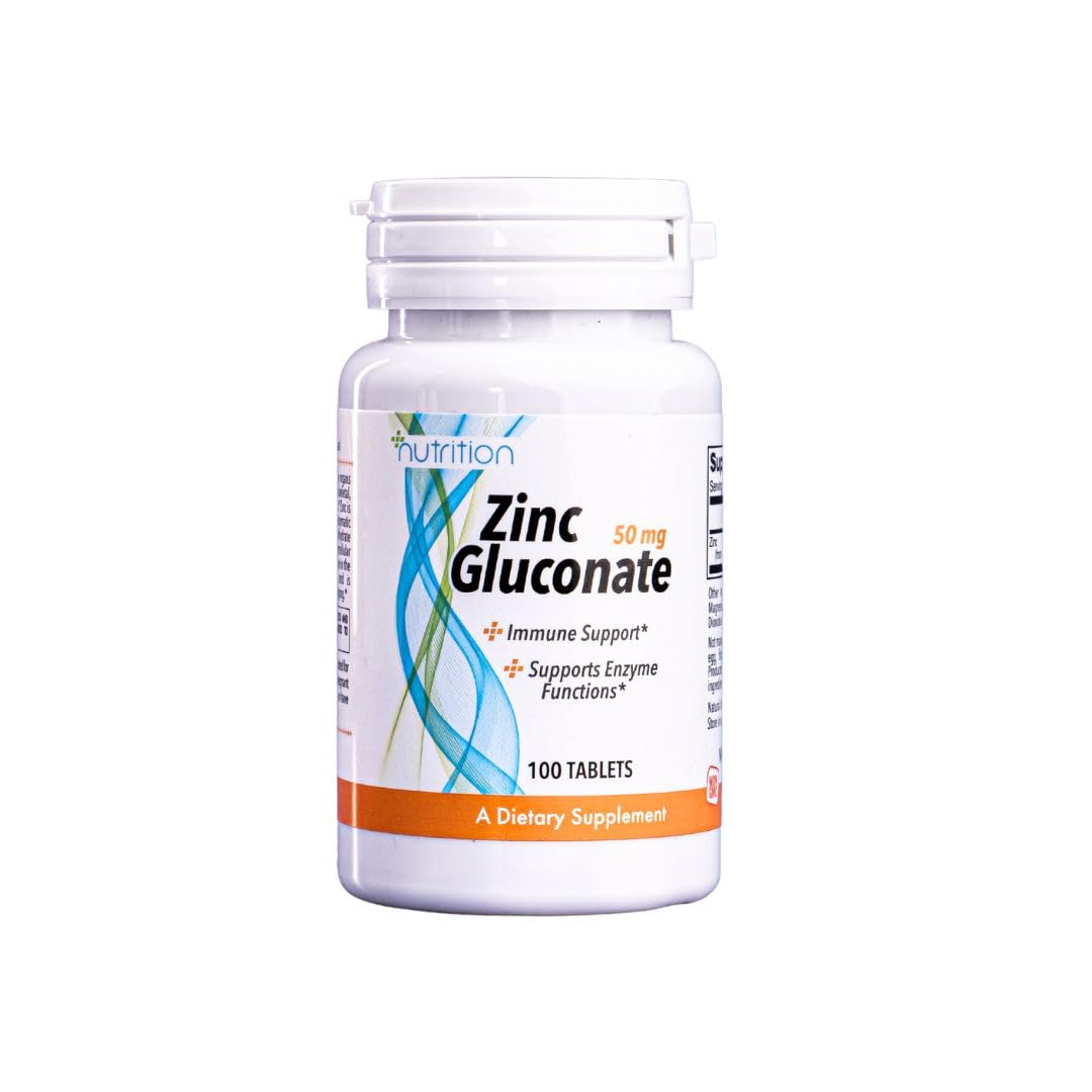 Nutri Plus Fit Zinc Gluconate Supplements 50MG Immune system 100 Vegan Tablets