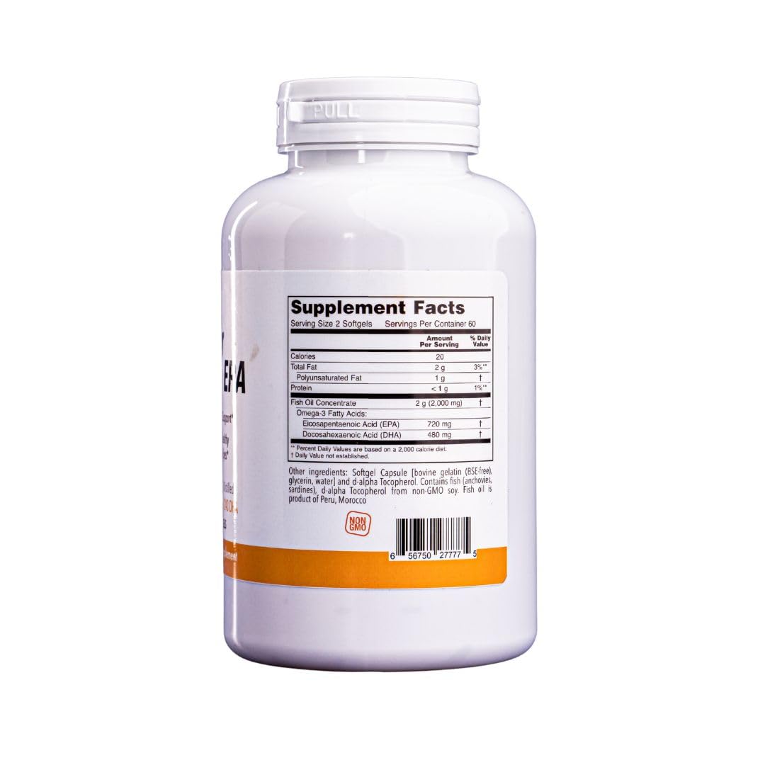 Nutri Plus Fit Super Omega EPA, 360 EPA / 240 DHA, Molecularly Distilled, Cardiovascular Support*, 120 Softgels