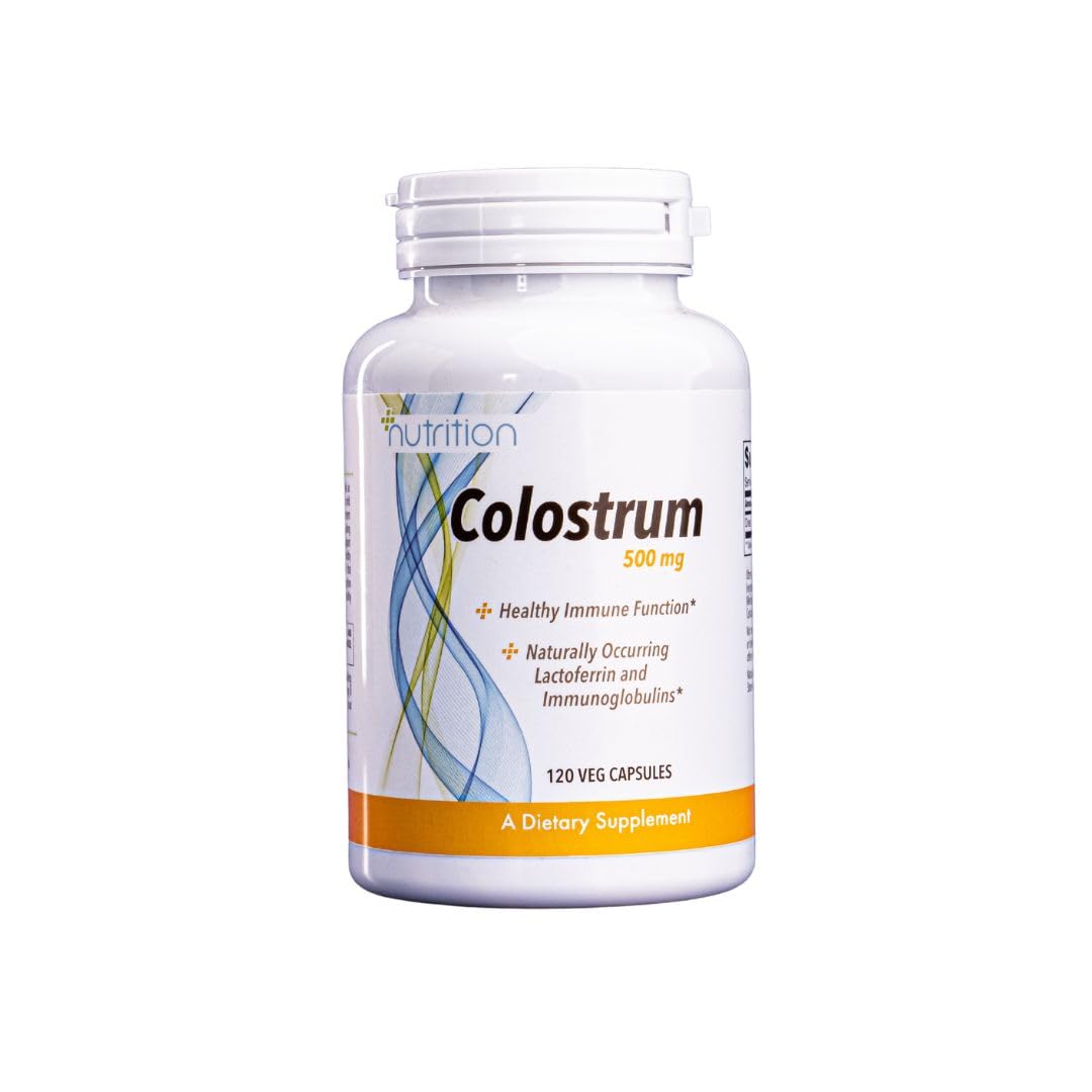 NUTRI Plus Fit, Colostrum 500 mg, Immunity Support | Naturally Occurring Immunoglobulins and Lactoferrin, 120 Veg Capsules