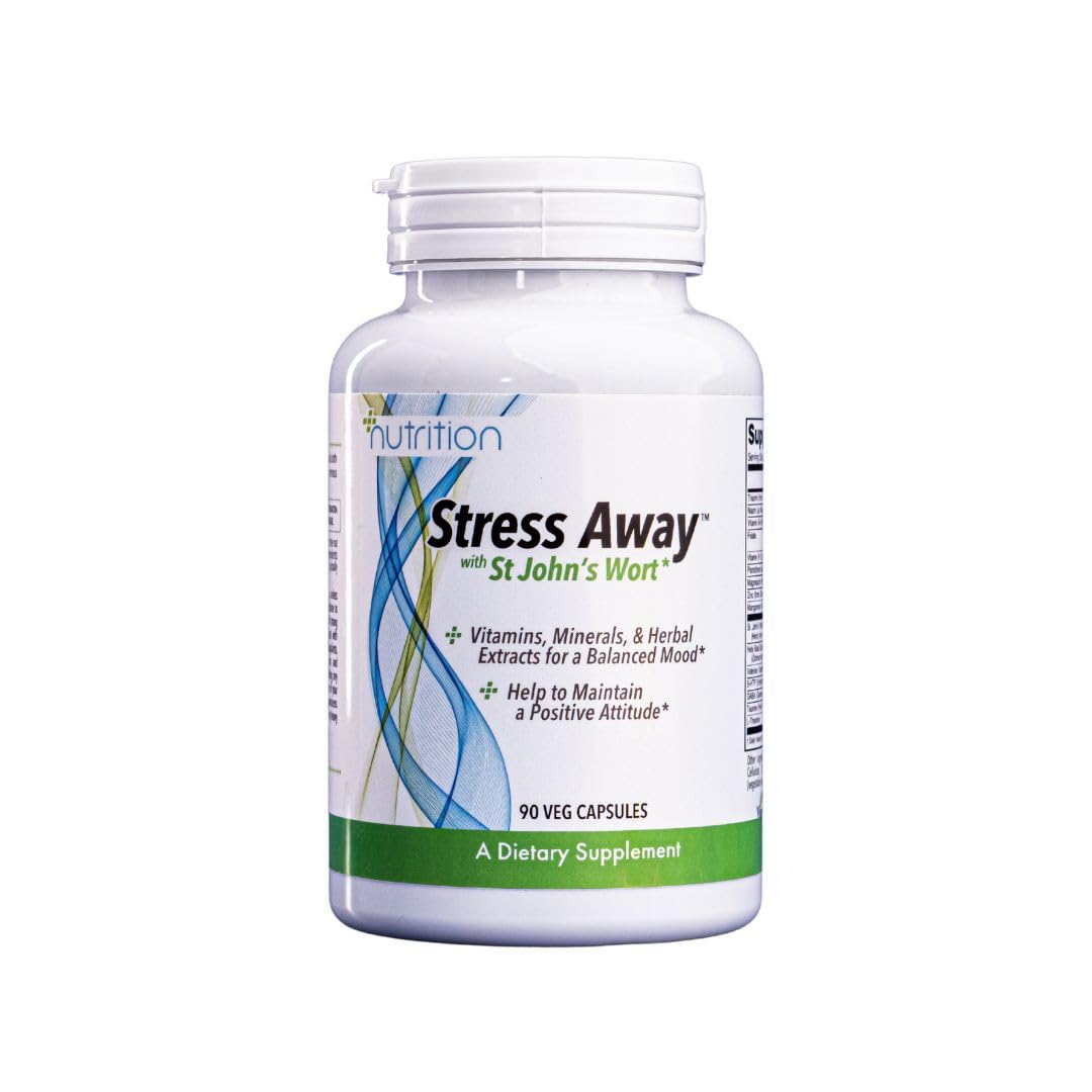 Nutri Plus Fit Stress Away with 450 mg St. John's Wort, Nutrient and Herbal Extracts, 90 Veg Capsules