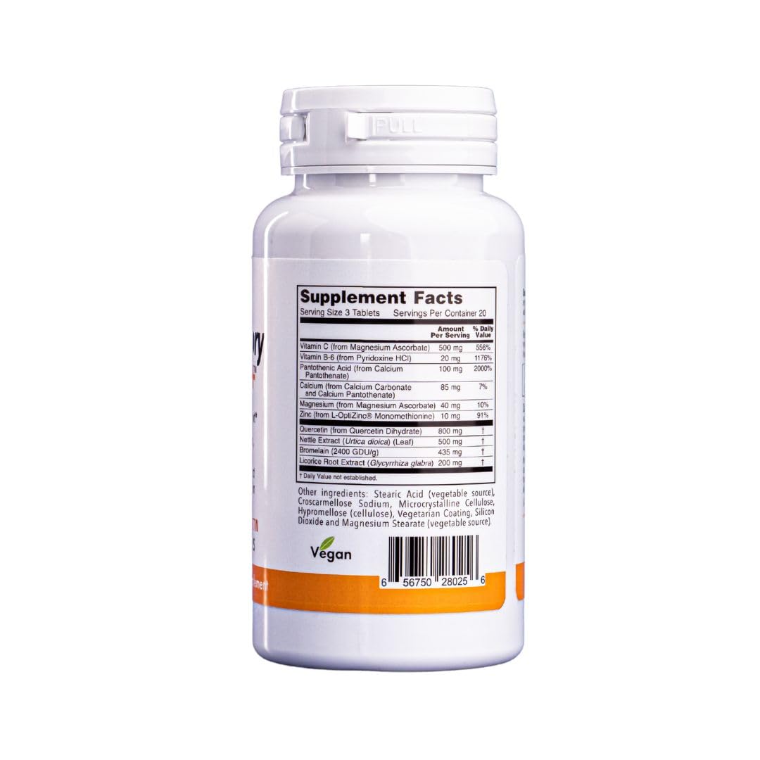 Nutri Plus Fit Respiratory MAX+™ with Quercetin, Vitamin C, Nettle Extract and Bromelain, Respiratory Support*, 60 Tablets