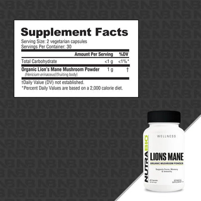 NutraBio® Lions Mane