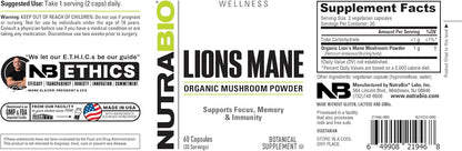 NutraBio® Lions Mane