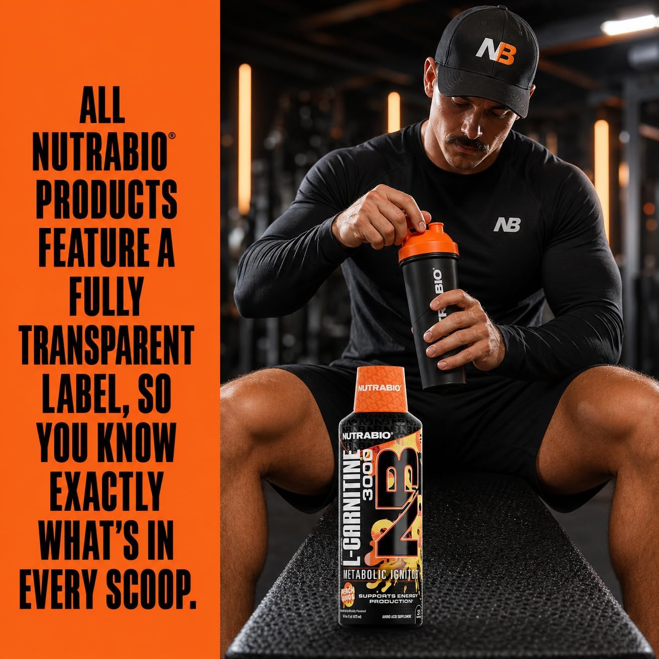NutraBio LeanShots Liquid L-Carnitine