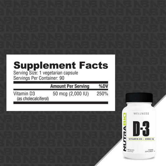 Nutrabio Vitamin D3 2000 IU