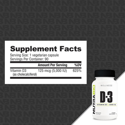 Nutrabio Vitamin D3 5000 IU