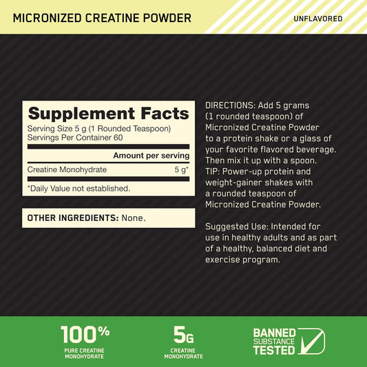 Optimum Nutrition Micronized Creatine Monohydrate