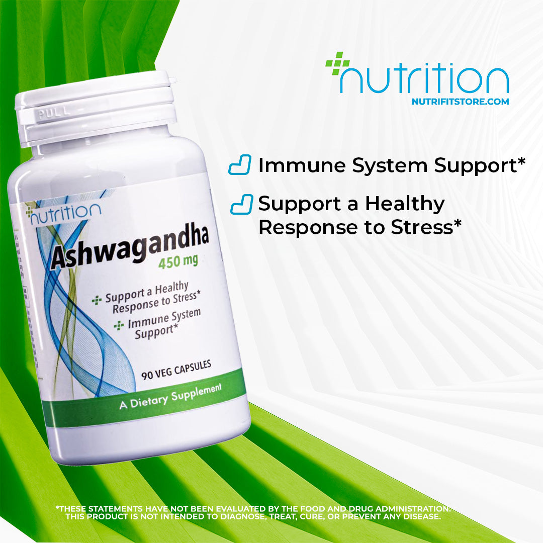 Nutri Plus Fit Ashwagandha 450 mg Veg Caps Immune and Stress System Support