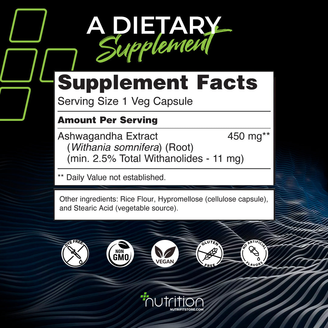 Nutri Plus Fit Ashwagandha 450 mg Veg Caps Immune and Stress System Support