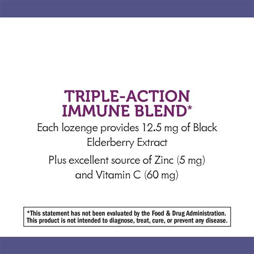 Nature's Way Organic Sambucus Lozenge Elderberry and Zinc