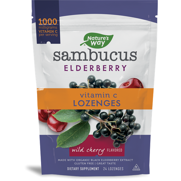 Nature’s Way Sambucus Elderberry Vitamin C Lozenges