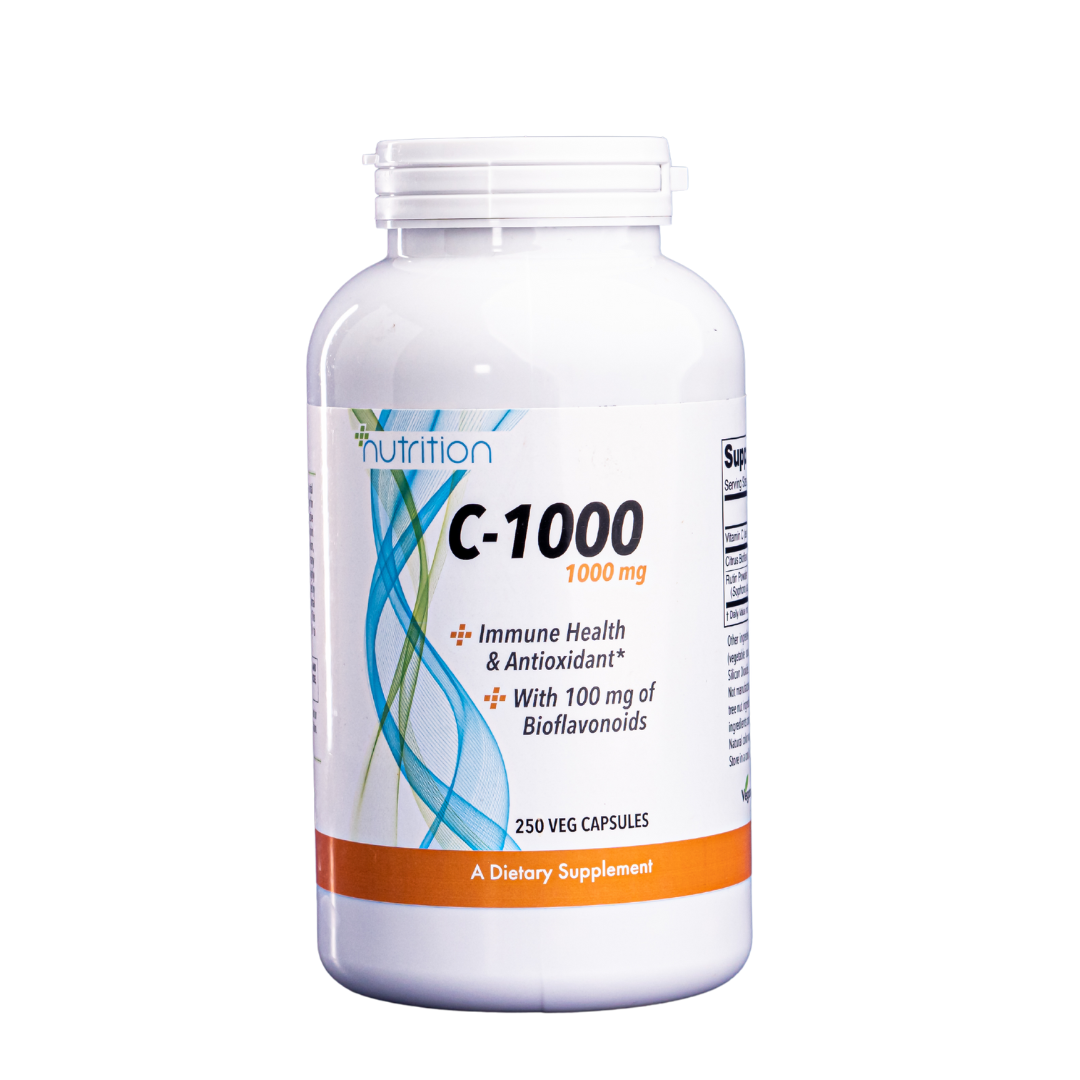 Nutri Plus Fit Vitamin C 1000mg Immune Support & Antioxidants with Bioflavonoids 250 Veg Capsules