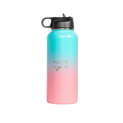 Nutri Plus Fit Sport Hydration Stainless Steel Bottle Reusable Versatile and Insulated for Cold or Hot Drinks