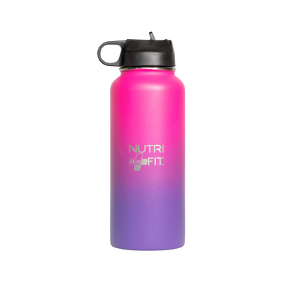 Nutri Plus Fit Sport Hydration Stainless Steel Bottle Reusable Versatile and Insulated for Cold or Hot Drinks