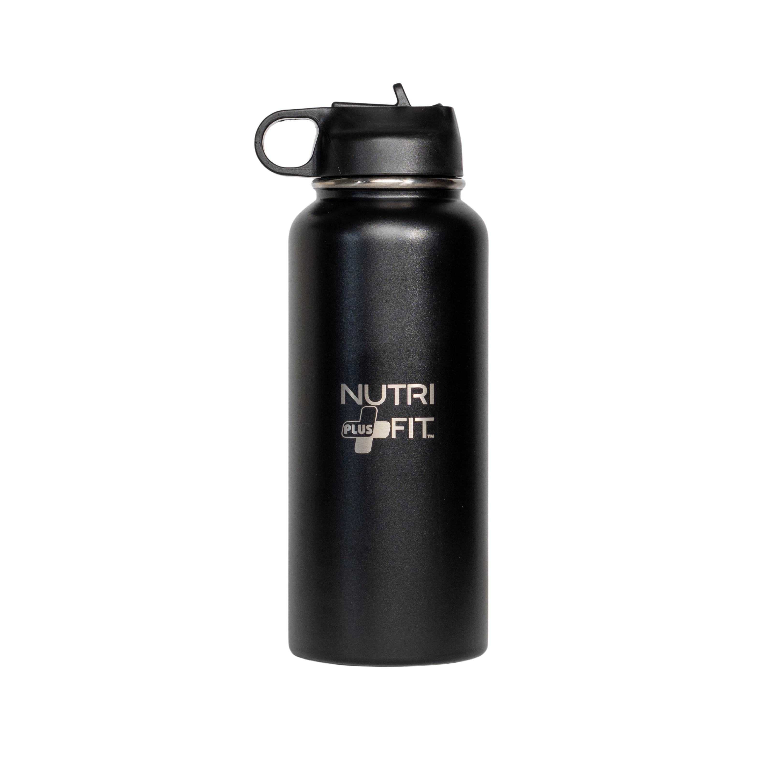 Nutri Plus Fit Sport Hydration Stainless Steel Bottle Reusable Versatile and Insulated for Cold or Hot Drinks