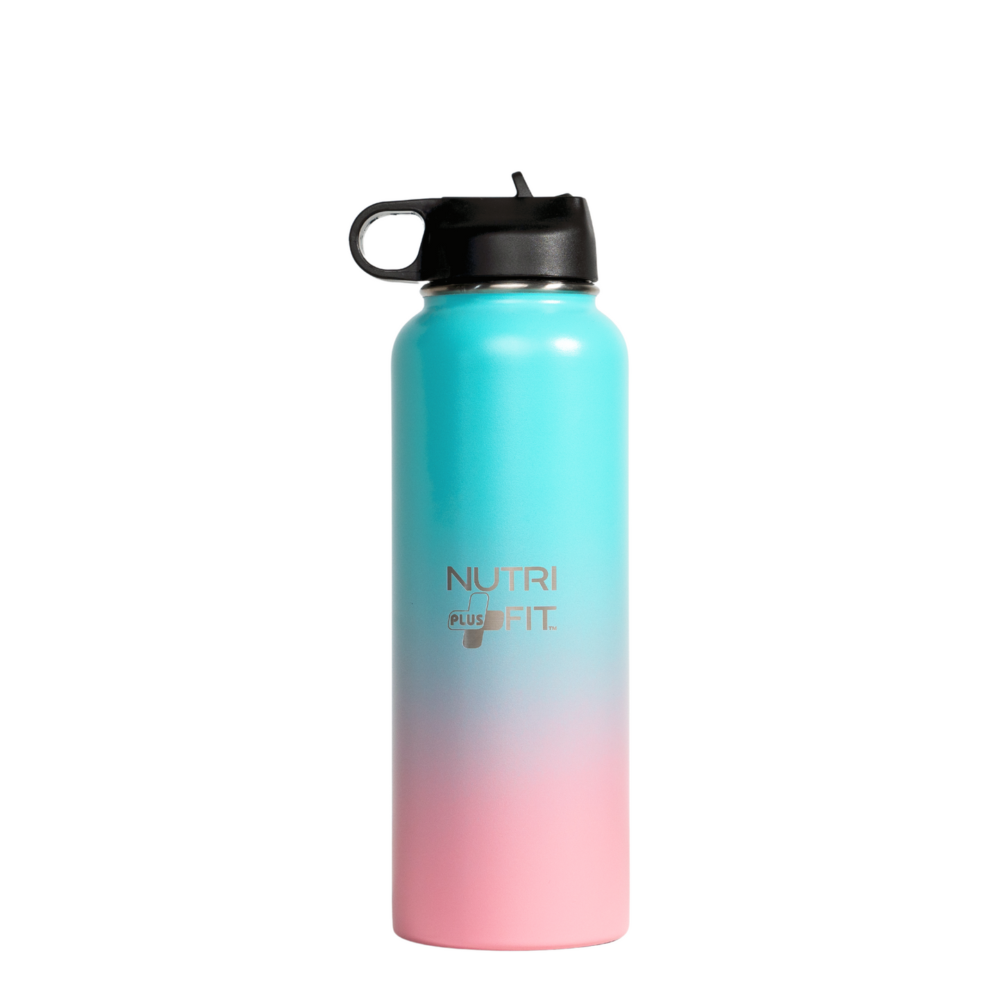 Nutri Plus Fit Sport Hydration Stainless Steel Bottle Reusable Versatile and Insulated for Cold or Hot Drinks
