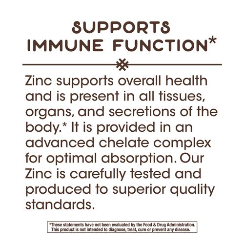 Nature's Way Zinc Chelate Supports Immune Function