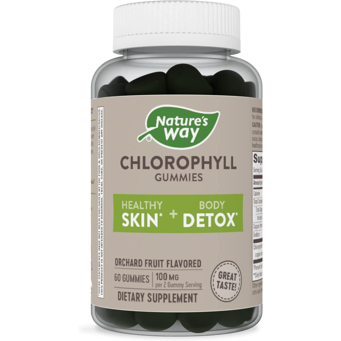Nature's Way Chlorophyll Gummies, Healthy Skin and Body Detox
