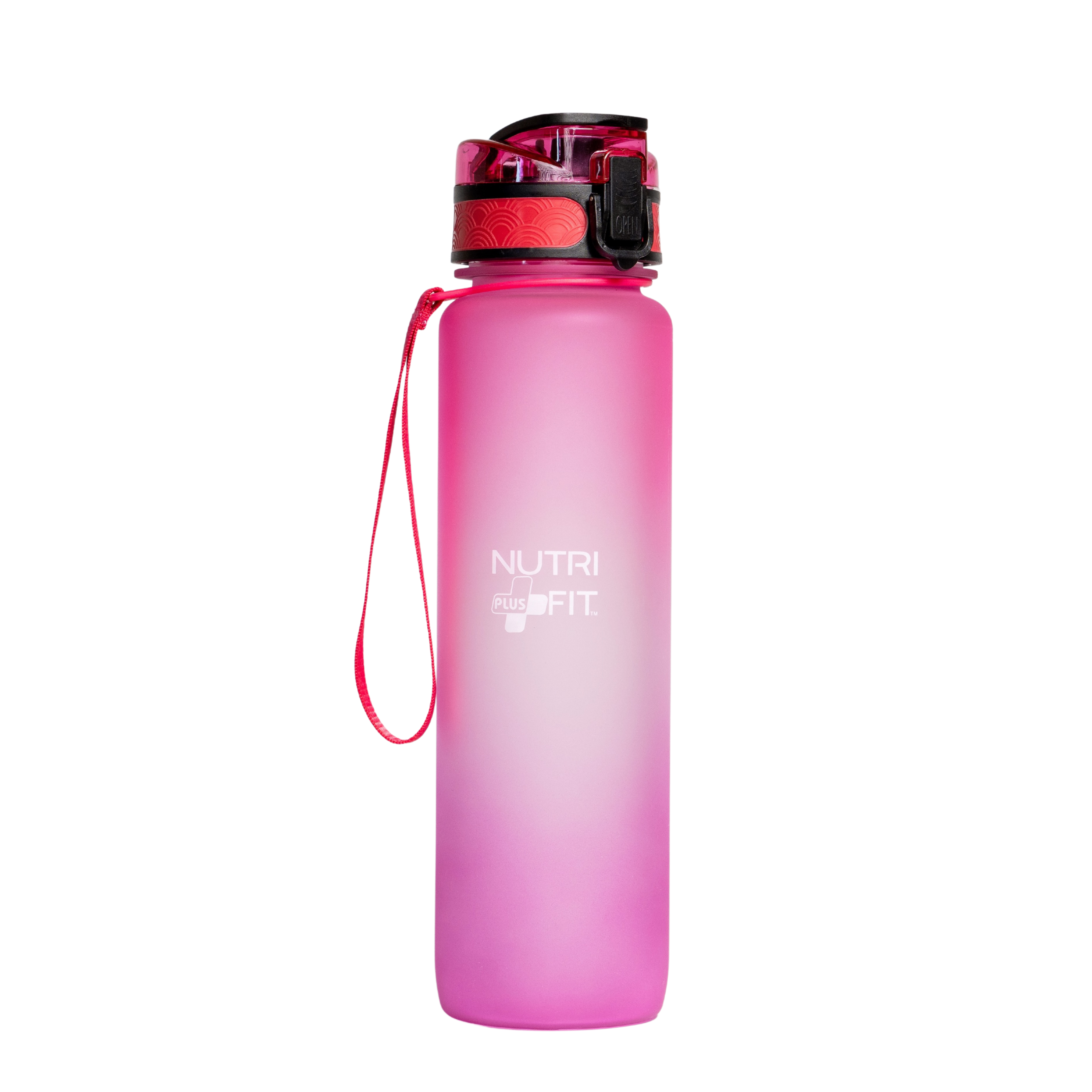 NutriFit Plus Hydration Water Bottle for everyday use 32oz - BPA Free - Leak Proof System - Time Markers - Multi Colors