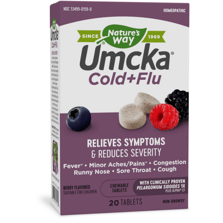 Nature's Way Umcka Cold+Flu Multi-Action Non-Drowsy, Berry Flavored