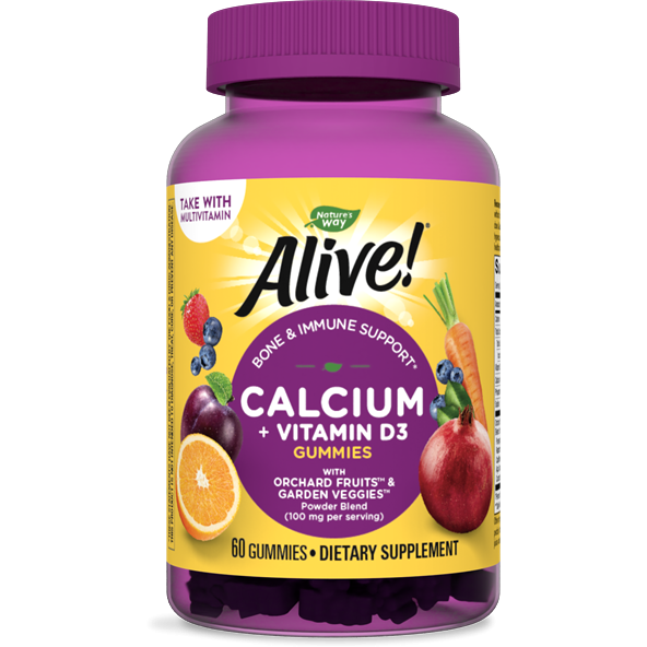 Nature's Way Alive! Premium Calcium + D3 Gummies