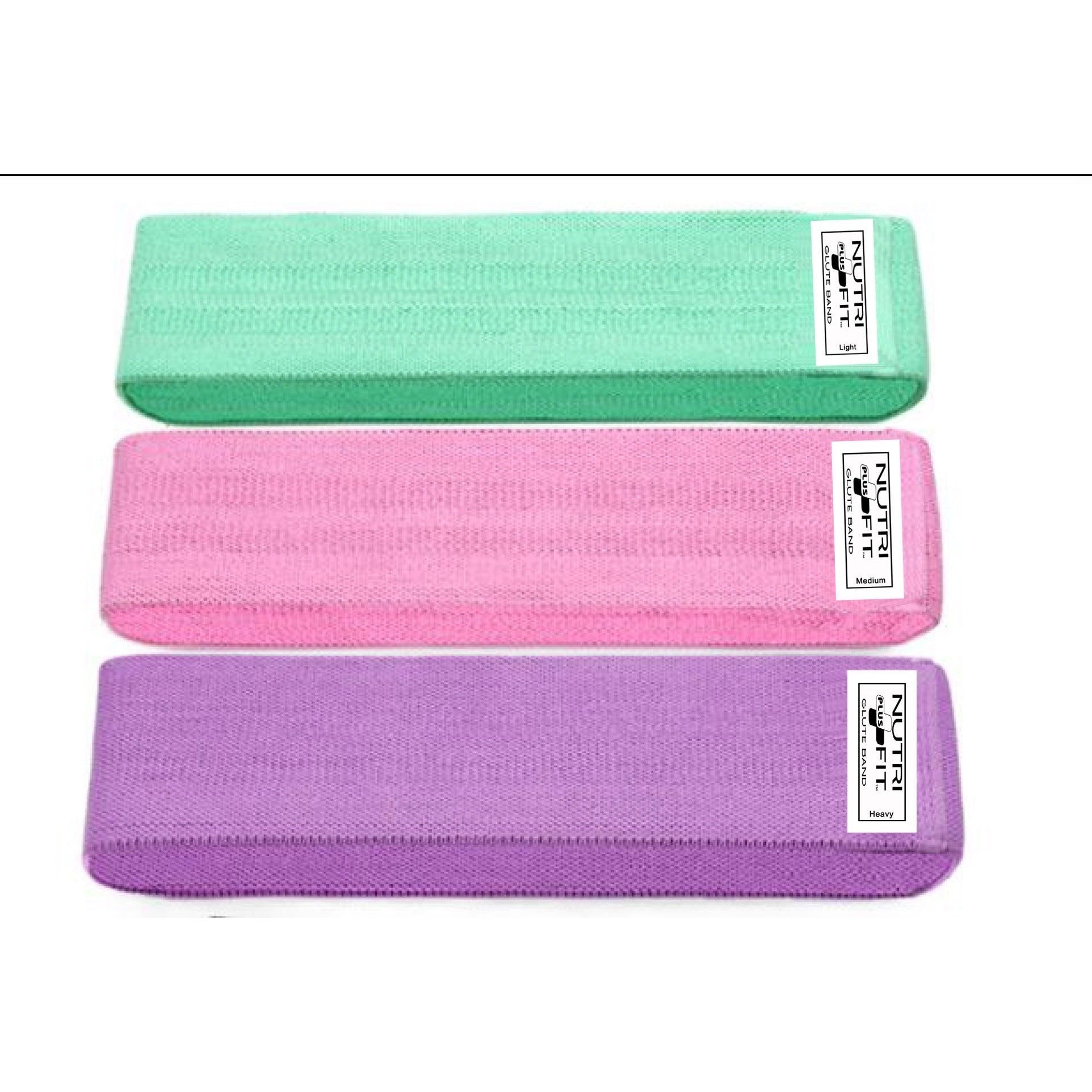 NutriFit Plus Resistance Bands Set - 3 Booty Bands for Legs and Glutes