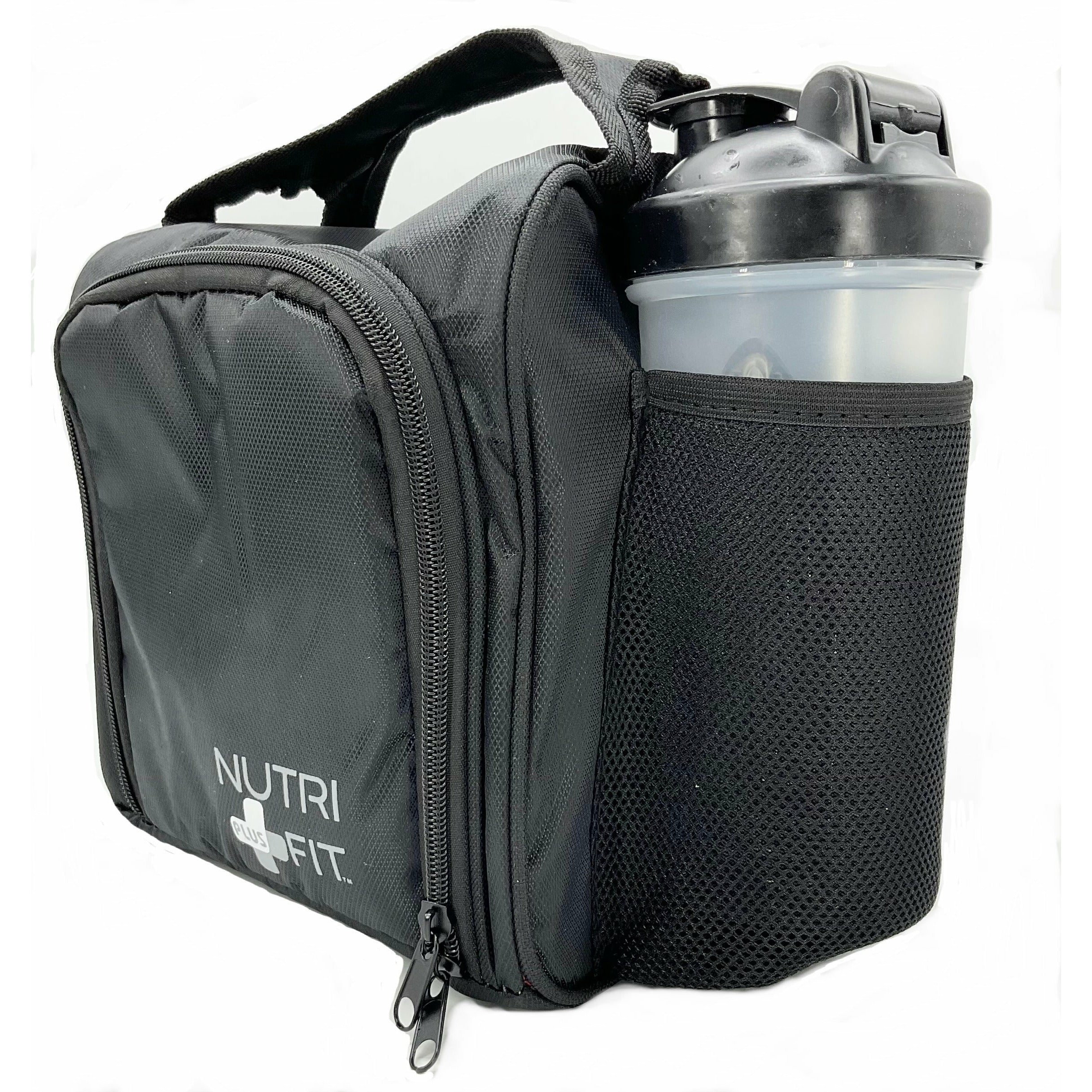 NUTRIFIT Meal Prep Bag for the Active Live Style with 6 food Containers, Shakers, and Vitamin Carrier