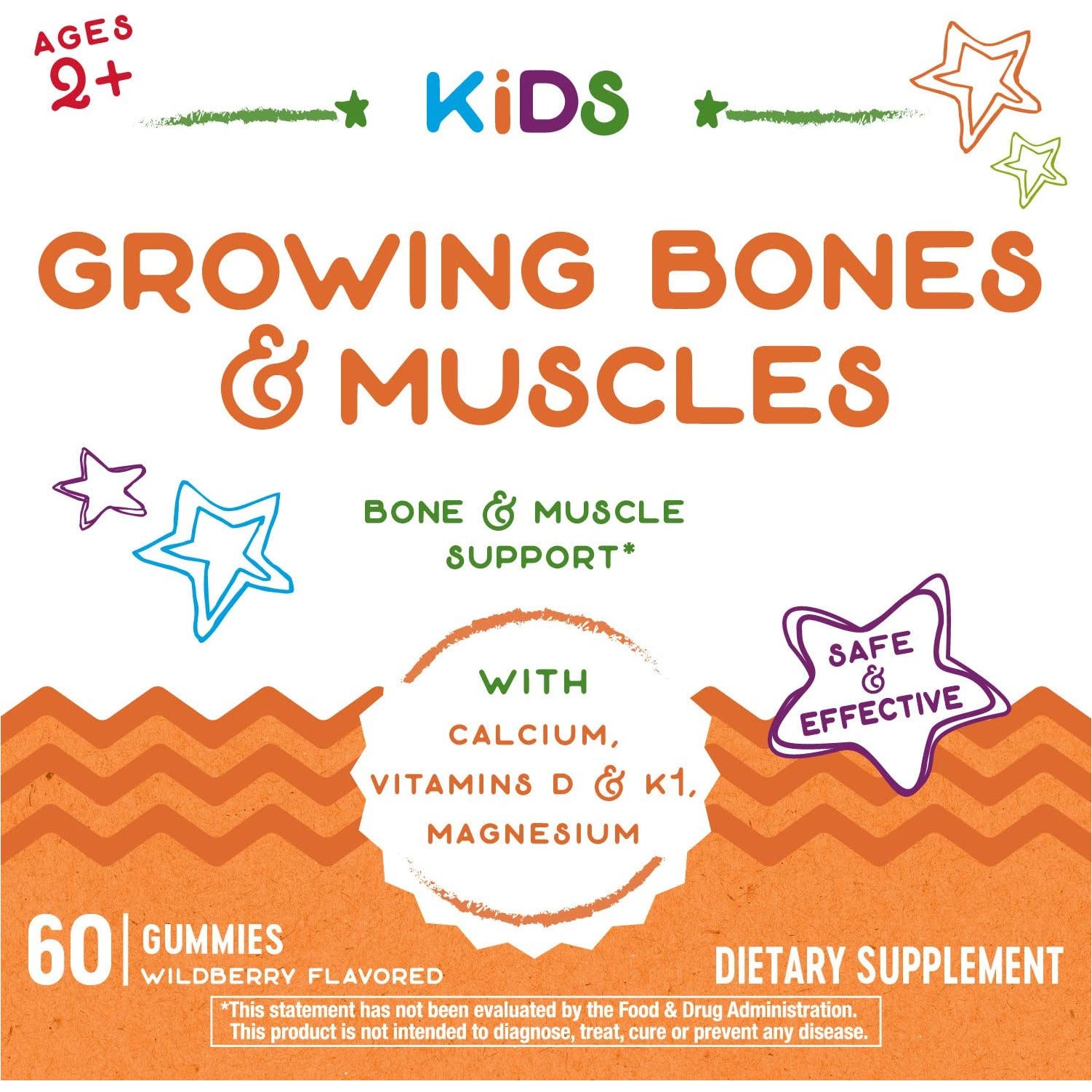 Nature’s Way Kids Growing Bones & Muscles, Calcium & Vitamin D